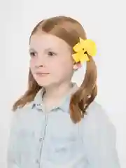 Желтый бантики резинки для волос детские "Bows", бантики для девочек, 2 штуки