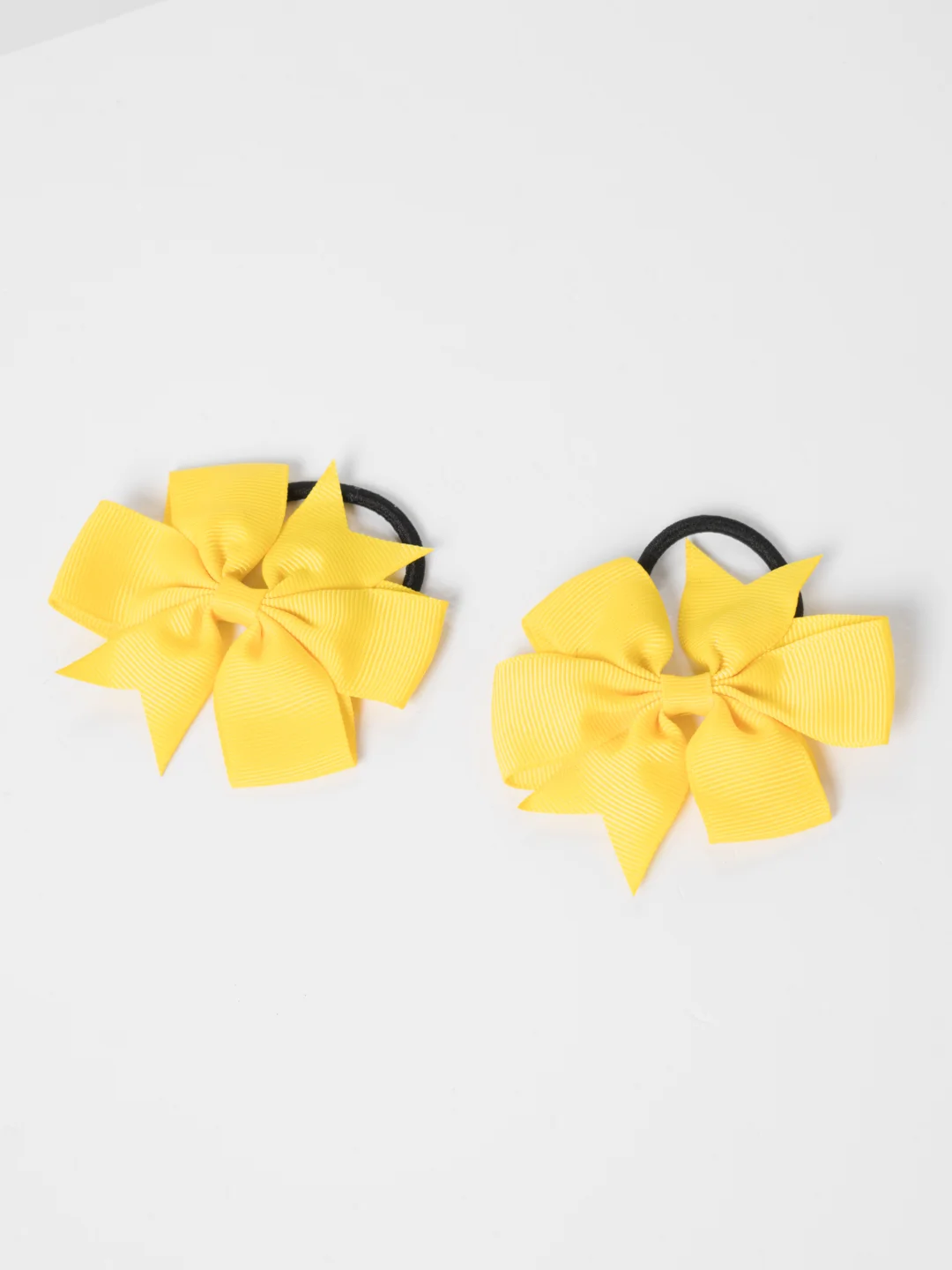 Желтый бантики резинки для волос детские "Bows", бантики для девочек, 2 штуки
