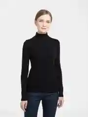 Черный водолазка женская базовая, кашемир