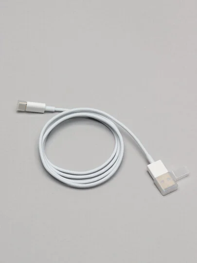 Белый кабель Lightning для iPhone 7, 8, X, 11, 12, 13, iPad, 1 метр, без упаковки