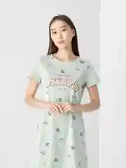 Мятный сорочка ночная, женская