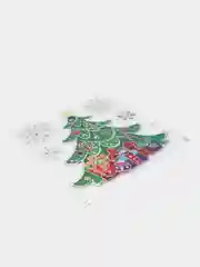 Белый набор наклеек новогодних для интерьера, 33 х 25 см, 8 видов
