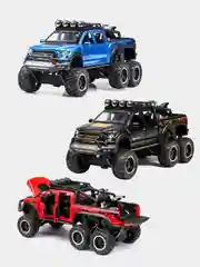 Угольный машина металлическая полиция Форд Раптор (Ford Raptor), инерционная, с озвучкой, 21 см