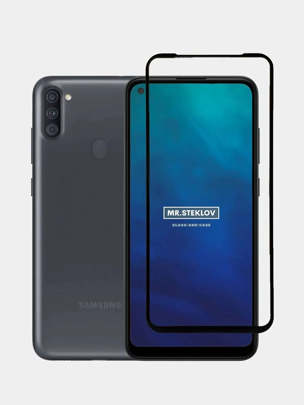 Защитное стекло для Samsung Galaxy A11 / M11 (Самсунг Галакси А11 M11) полное приклеивание