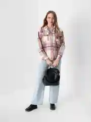 Рюкзак женский, чёрный, кожаный