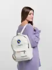 Белый рюкзак женский универсальный, сумка