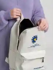 Белый рюкзак женский универсальный, сумка