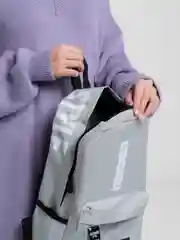 Серый рюкзак женский универсальный, сумка