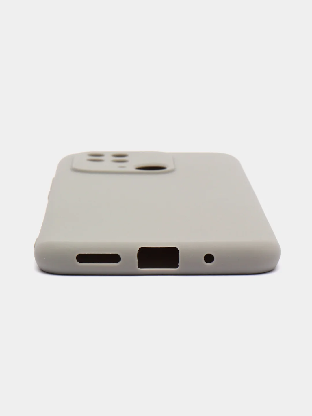Серый чехол силиконовый на Xiaomi Redmi 10C, матовый, с защитой камеры