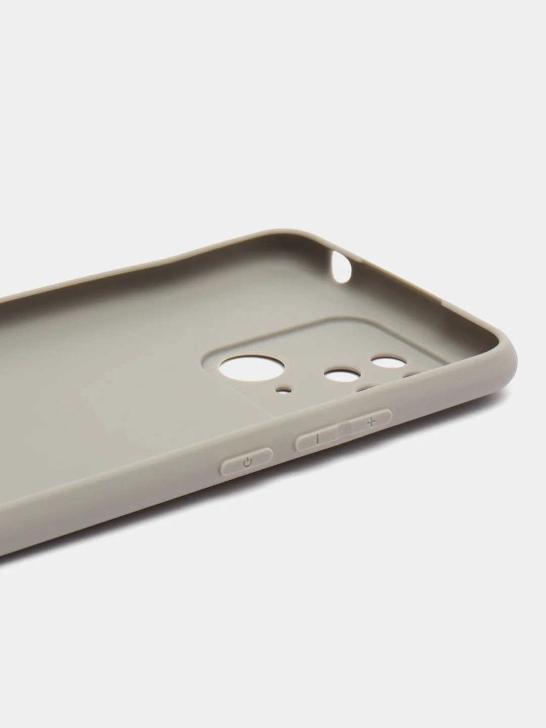 Серый чехол силиконовый на Xiaomi Redmi 10C, матовый, с защитой камеры