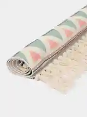 Светло-коричневый коврик прикроватный, хлопковый, 60*90 см