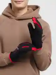 Алый перчатки мужские утепленные спортивные