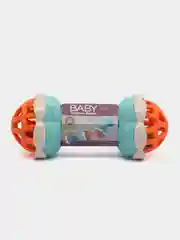 Бирюзовый игрушка погремушка двухсторонняя, гантеля, 0+