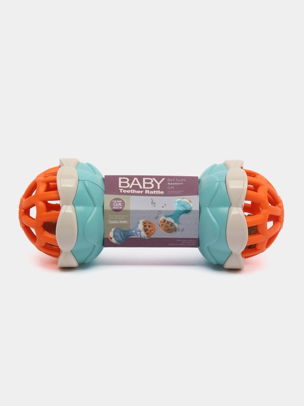 Игрушка погремушка двухсторонняя, гантеля, 0+