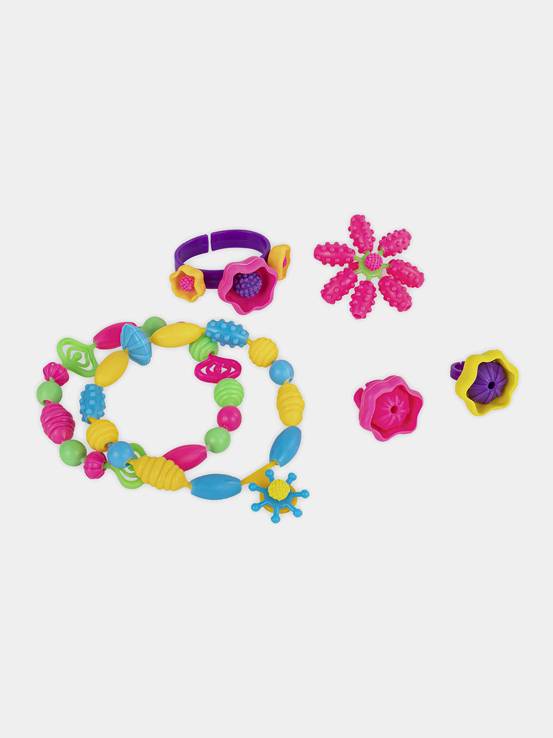 Конструктор POP-BEADS для творчества и игр, 550 бусин, браслеты, кольца,  BRAUBERG KIDS купить по цене 781.2 ₽ в интернет-магазине Магнит Маркет