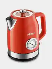Чайник электрический Kitfort КТ-6147-3, 2200Вт, 1,7л, металл, красный