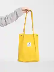 Желтый женский шоппер вельветовый