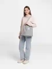 Серый женский шоппер вельветовый