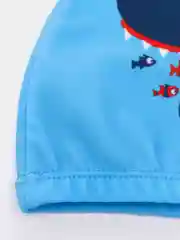 Лазурный детская шапочка для плавания, унисекс, тканевая, на 2-7 лет