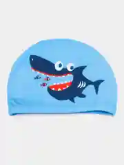 Лазурный детская шапочка для плавания, унисекс, тканевая, на 2-7 лет