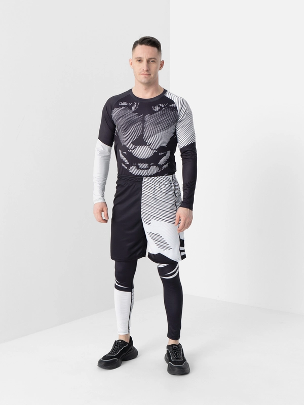 Спортивный костюм 3в1 (рашгард, тайтсы и шорты)