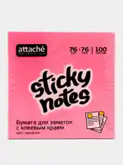 Стикеры Attache Selection, 76*76 мм, розовые