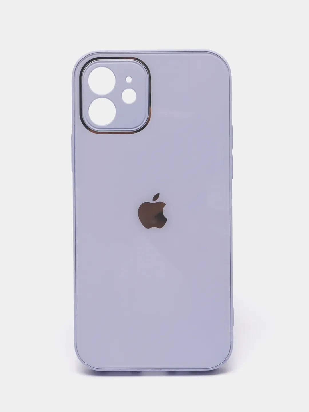 Сиреневый чехол для iPhone 11, силиконовый, со стеклянной панелью