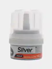Крем-блеск для обуви с губкой SILVER, черный, Турция, 50ml
