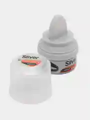 Крем-блеск для обуви с губкой SILVER, черный, Турция, 50ml