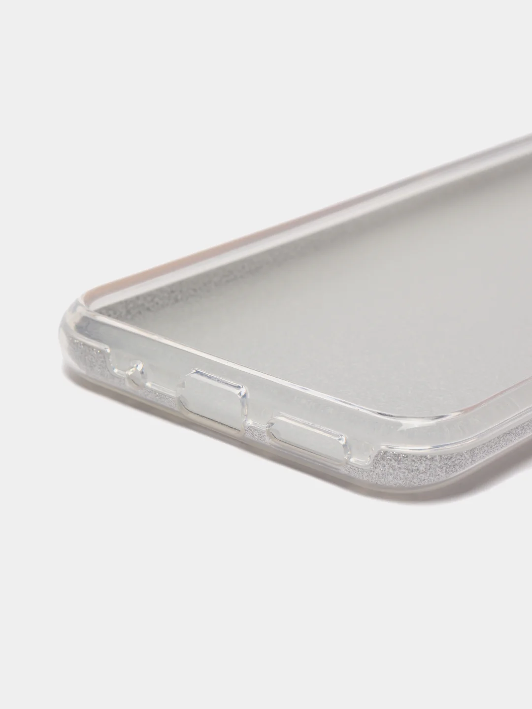 Серебряный чехол блестящий Xiaomi Redmi 10C и POCO C40, накладка c блёстками