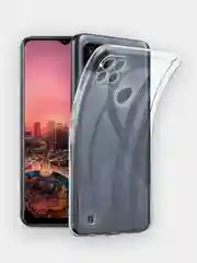 Прозрачный чехол Realme C21Y, Realme C25Y Реалми С21У / С25У силиконовый цветной матовый, прозрачный