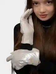 Белый перчатки женские сенсорные