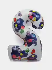 Багровый цифра из фольги 0-9 "Космонавтики", 32" - 81 см