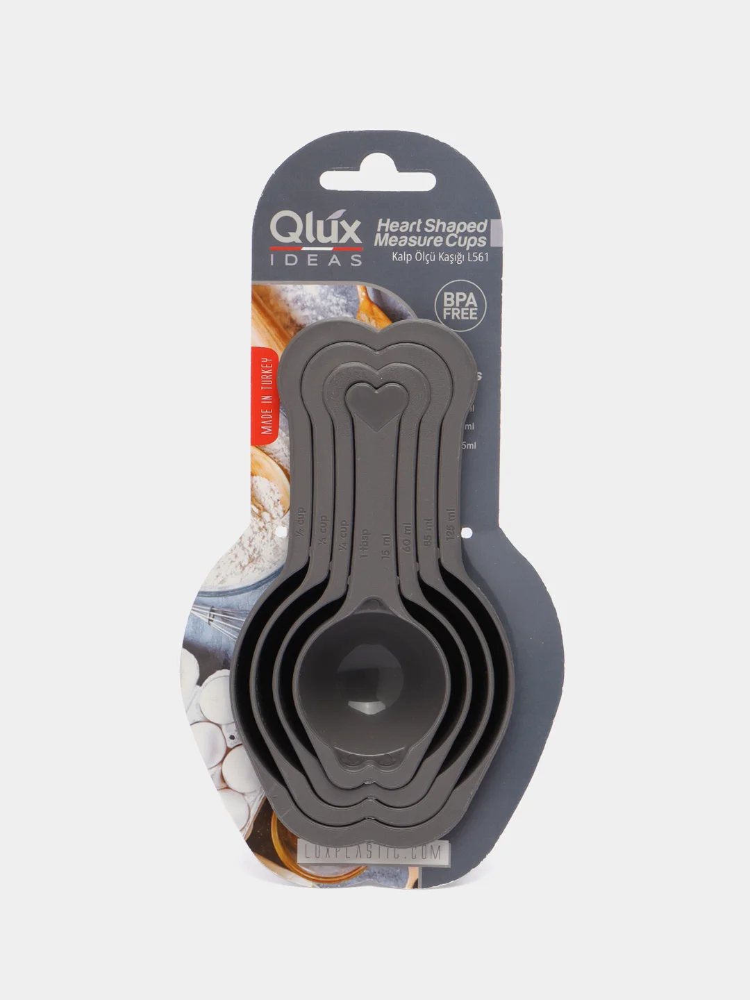 Серый набор мерных ёмкостей QLux, 4 штуки
