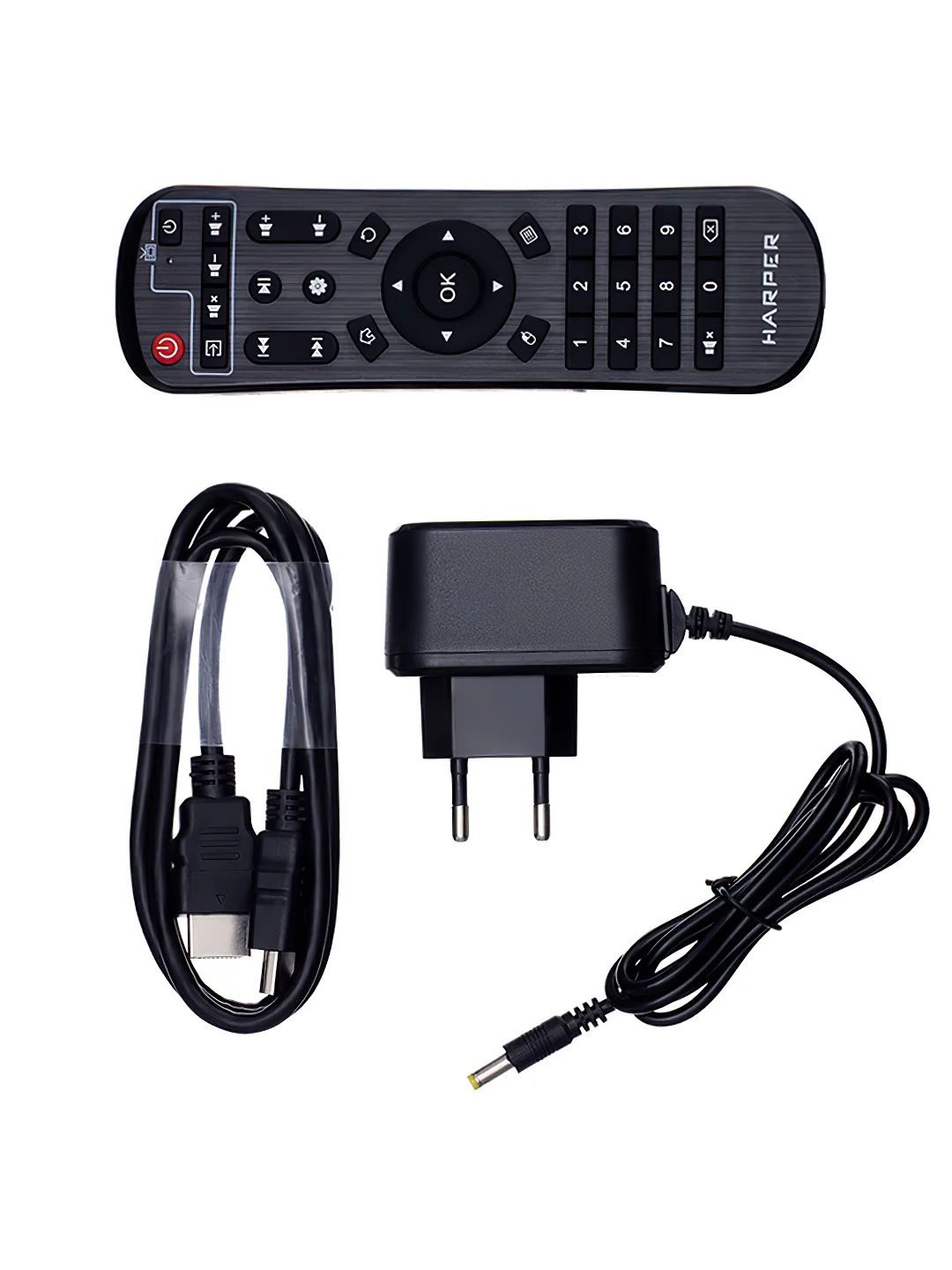 Медиаплеер HARPER ABX-235, Android 9.0 / Smart TV приставка для цифрового ТВ, черный