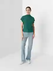Зеленый футболка Топ
