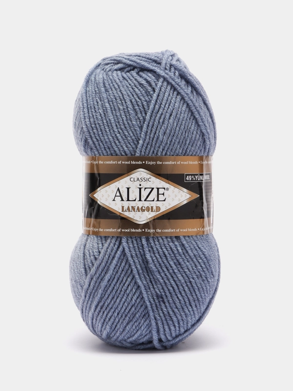 Пряжа Alize Lanagold, пряжа, 49% шерсть, 51% акрил, 100 г / 240 м