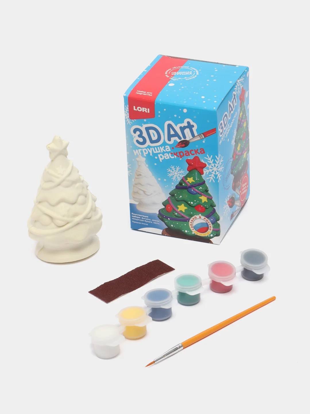 Зеленый новогоднаяя Игрушка-раскраска Lori 3D Art, дизайн на выбор