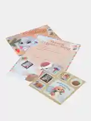 Алый письмо "Деду Морозу", с наклейками