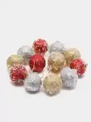 Серебряный елочные игрушки, новогодние, d - 3 см, 12 штук