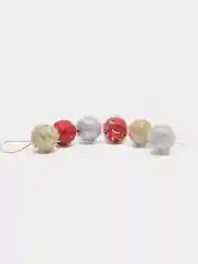 Серебряный елочные игрушки, новогодние, d - 3 см, 12 штук
