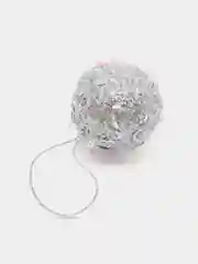 Серебряный елочные игрушки, новогодние, d - 3 см, 12 штук