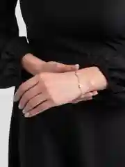 Золотой браслет женский с сердцем и жемчужинами