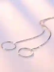 Серьги-цепочки, с кольцом