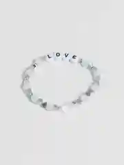 Серебряный браслет из бусин, светящийся в темноте