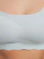 Серебряный женский бесшовный топ