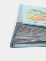 Голубой фотоальбом, 200 фото, 10 х 15, бумажные листы, книжный переплет