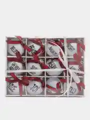 Серый меланж ёлочные новогодние шары, 6 см