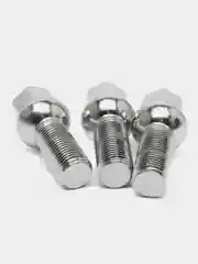 Болт колесный, М14*1,5, 58/33 мм, ключ 17, сфера, хром, 5 шт, AUDI, SKODA, VW, VAG