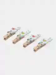Белый декоративные прищепки, 5 см, 4 штуки